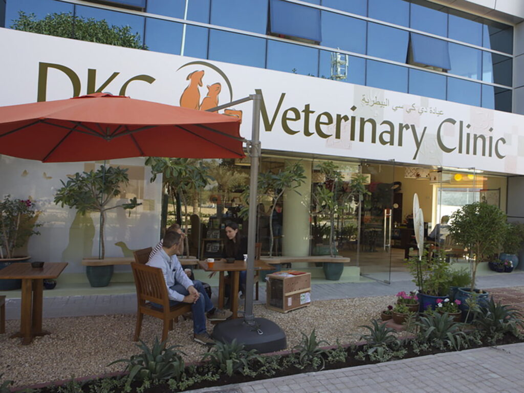 Comfortable seating area for pet owners at DKC Veterinary Clinic